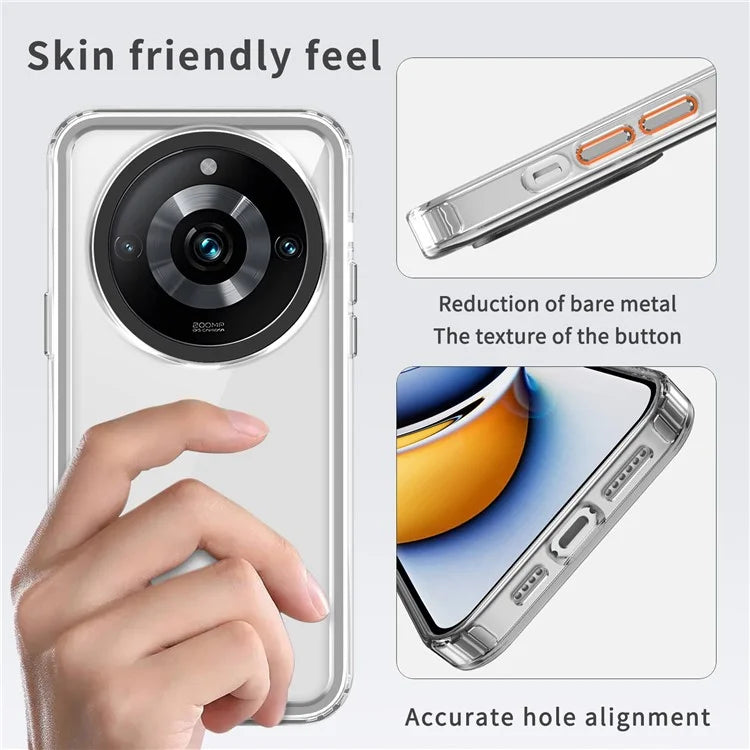 For Realme 11 Pro+ 5G / 11 Pro 5G Back Case Clear PC+TPU Drop-proof Phone Cover