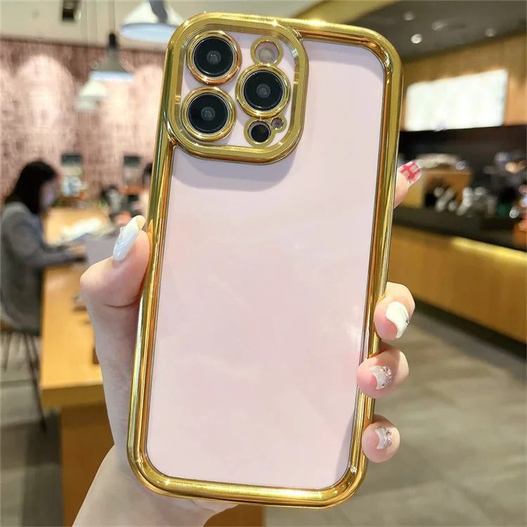 For iPhone 14 Pro Max Case Electroplating Process PC+TPU Protection Shockproof Cover