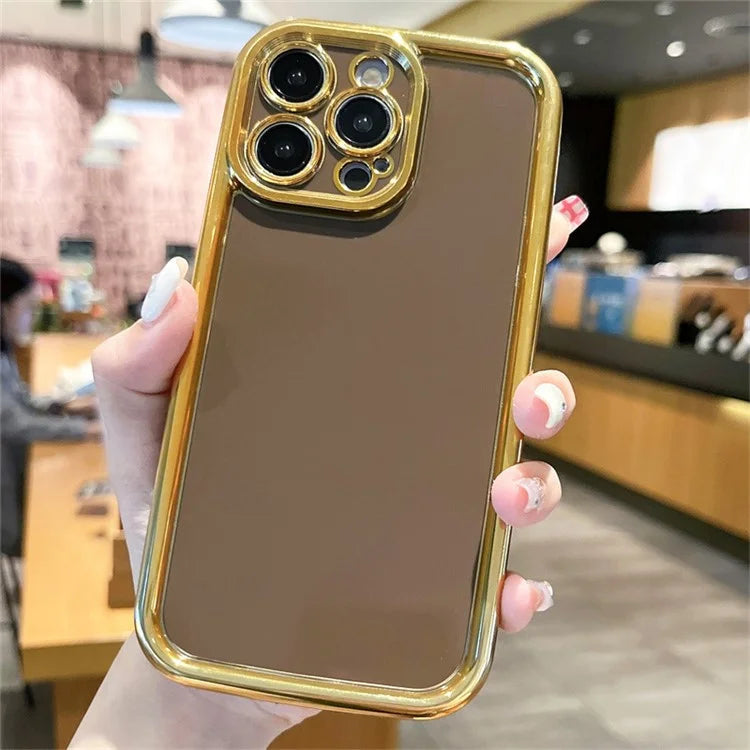 For iPhone 14 Pro Max Case Electroplating Process PC+TPU Protection Shockproof Cover