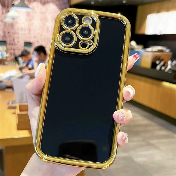For iPhone 15 Pro Case Precise Cutouts PC+TPU Electroplating Phone Cover