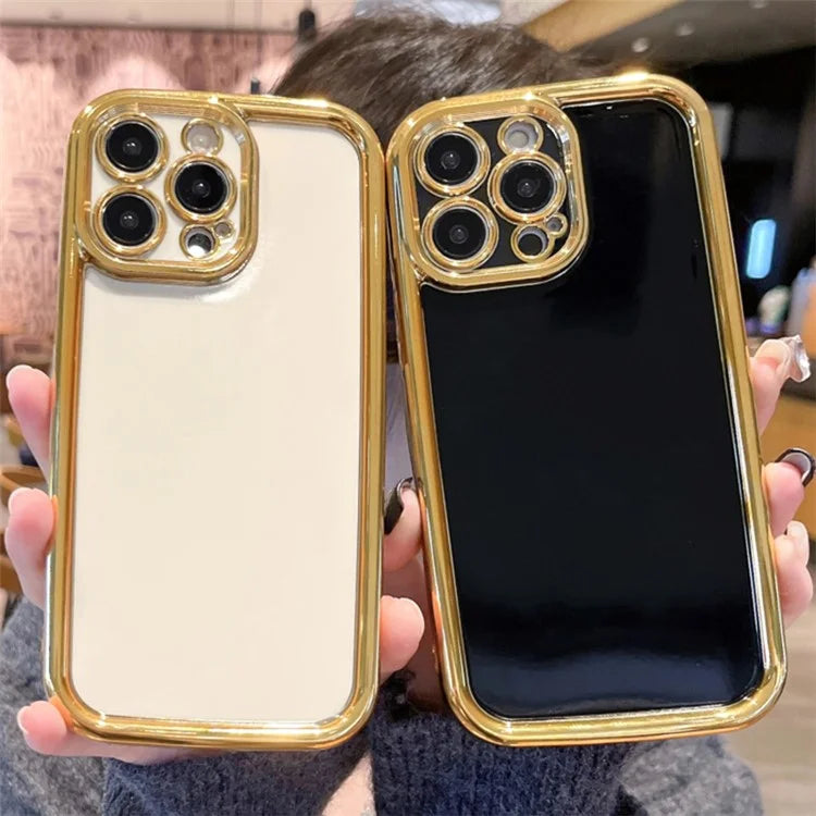 For iPhone 15 Pro Case Precise Cutouts PC+TPU Electroplating Phone Cover
