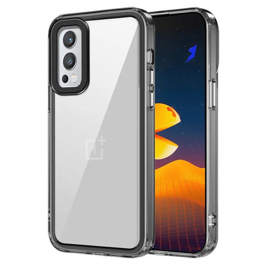 For OnePlus Nord 2 5G Case PC+TPU Impact Resistant Smart Phone Cover Black