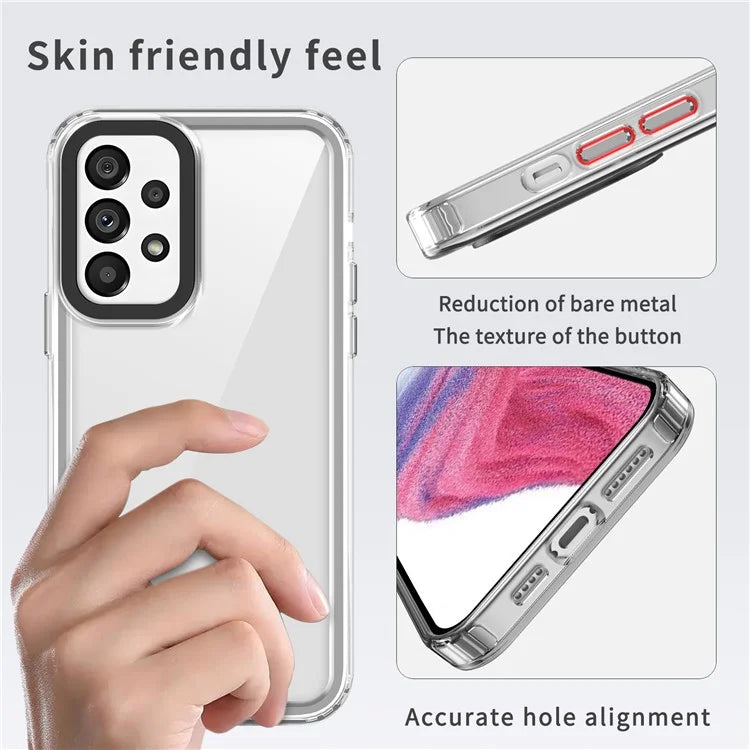 For Samsung Galaxy A53 5G Clear Cases Shockproof PC+TPU Phone Cover Purple