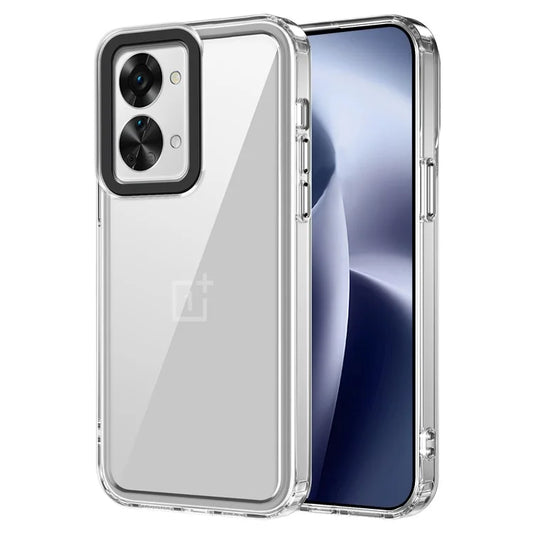 For OnePlus Nord 2T 5G Clear Case PC+TPU Phone Protective Shell Support Wireless Charging