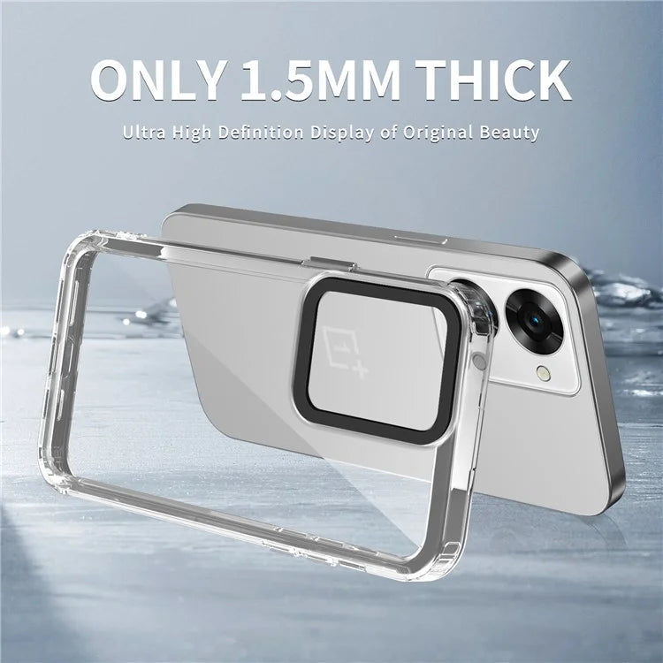 For OnePlus Nord 2T 5G Clear Case PC+TPU Phone Protective Shell Support Wireless Charging