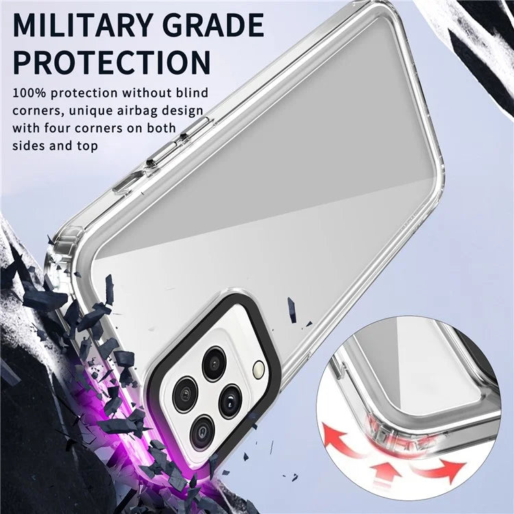 For Samsung Galaxy A22 4G (EU Version) / M22 / M32 (Global Version) 4G Case Protective PC+TPU Clear Phone Cover