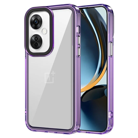 For OnePlus Nord CE3 5G / Oppo K11 5G Clear Cases PC+TPU Shell Anti-Scratch Phone Cover Purple