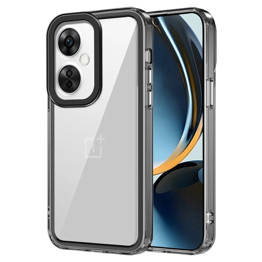 For OnePlus Nord CE3 5G / Oppo K11 5G Clear Cases PC+TPU Shell Anti-Scratch Phone Cover Black