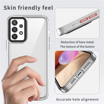 For Samsung Galaxy A32 4G (EU Version) Protective Cases PC+TPU Crystal Clear Phone Case Purple