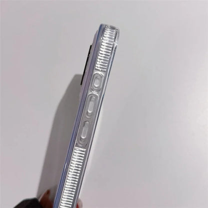 For iPhone 14 Pro Case TPU+Acrylic Phone Cover Starry Silver Feather Fox Tail Pattern