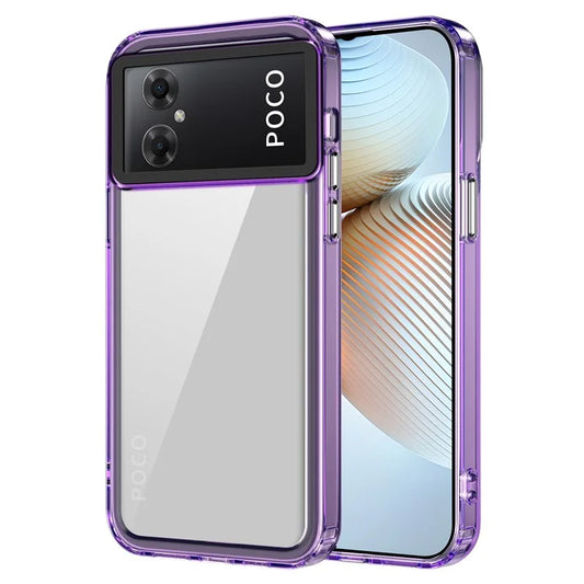 For Xiaomi Poco M5 4G / M4 5G Cases Anti-Drop PC+TPU Clear Phone Cover Purple