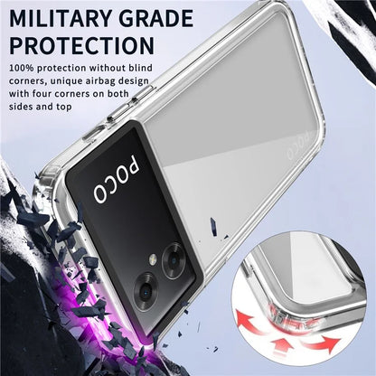 For Xiaomi Poco M5 4G / M4 5G Cases Anti-Drop PC+TPU Clear Phone Cover Purple