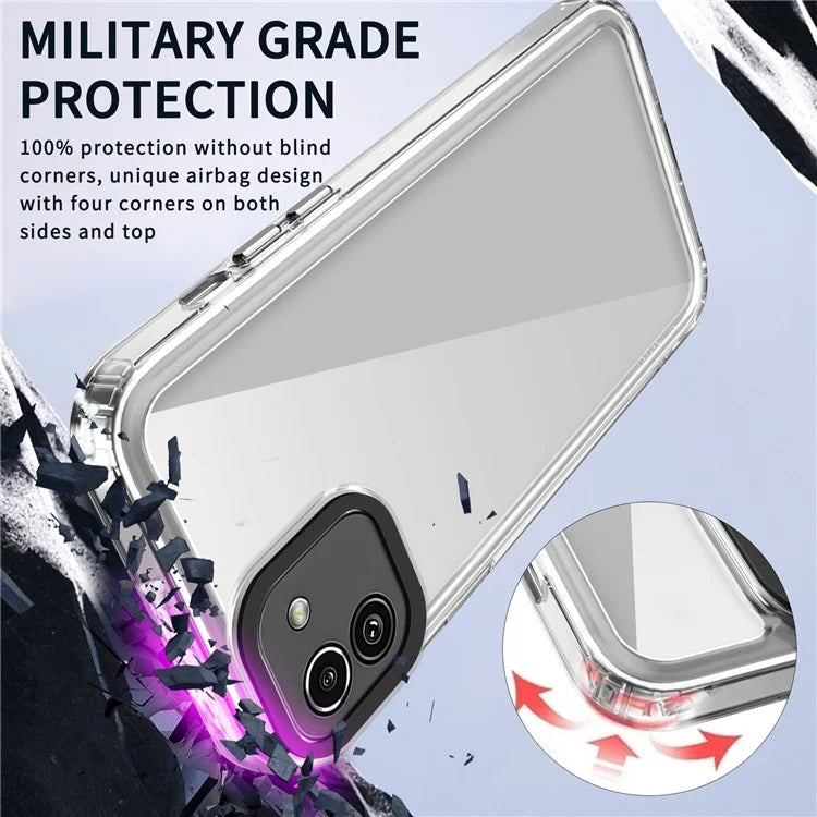 For Samsung Galaxy A03 (164.2 x 75.9 x 9.1mm) Clear Case PC+TPU Anti-scratch Phone Cover