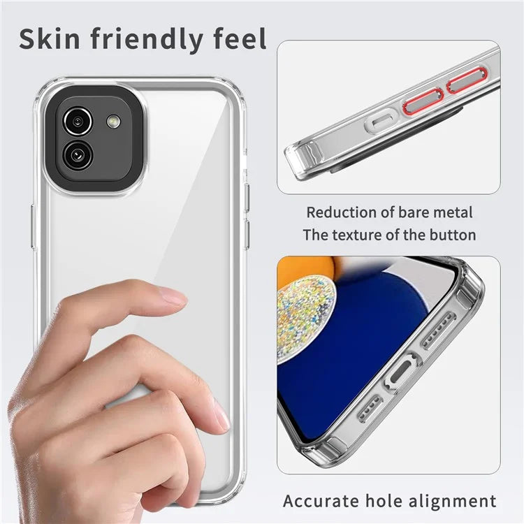 For Samsung Galaxy A03 (164.2 x 75.9 x 9.1mm) Clear Case PC+TPU Anti-scratch Phone Cover