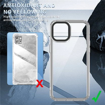 For Samsung Galaxy A03 (164.2 x 75.9 x 9.1mm) Clear Case PC+TPU Anti-scratch Phone Cover Purple