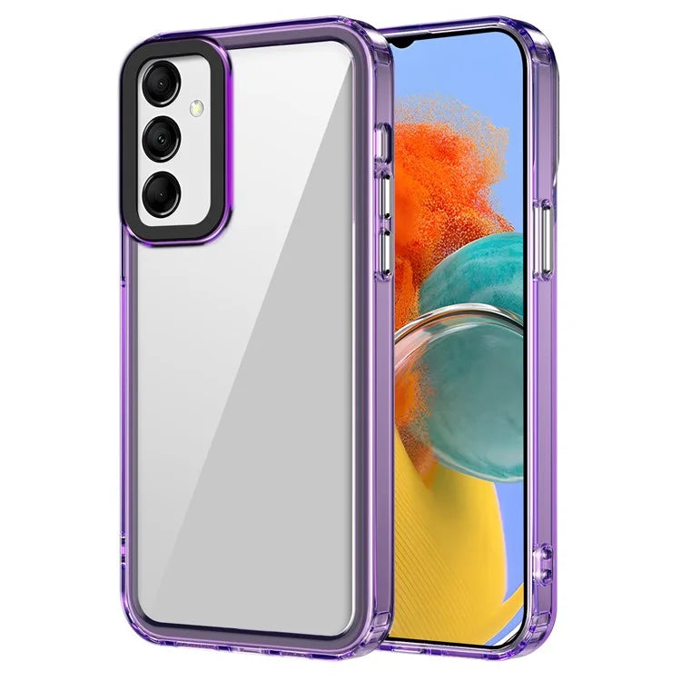 For Samsung Galaxy M14 5G / F14 5G Case Four Corner Protection PC+TPU Phone Cover Purple