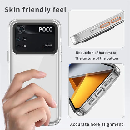 For Xiaomi Poco M4 Pro 4G Shockproof Case PC+TPU Clear Phone Cases Purple