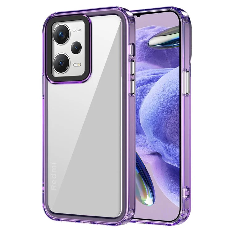 For Xiaomi Redmi Note 12 Pro+ 5G / Note 12 Explorer 5G Cases PC+TPU Clear Phone Protector Purple