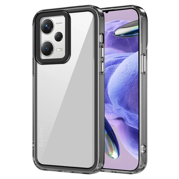 For Xiaomi Redmi Note 12 Pro+ 5G / Note 12 Explorer 5G Cases PC+TPU Clear Phone Protector Black