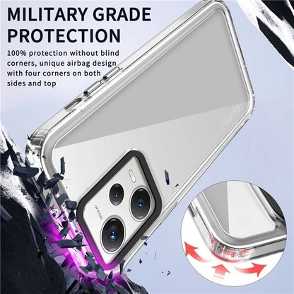 For Xiaomi Redmi Note 12 Pro+ 5G / Note 12 Explorer 5G Cases PC+TPU Clear Phone Protector Black