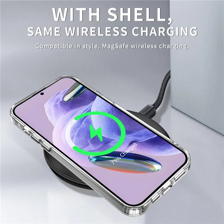 For Xiaomi Redmi Note 12 Pro+ 5G / Note 12 Explorer 5G Cases PC+TPU Clear Phone Protector Black