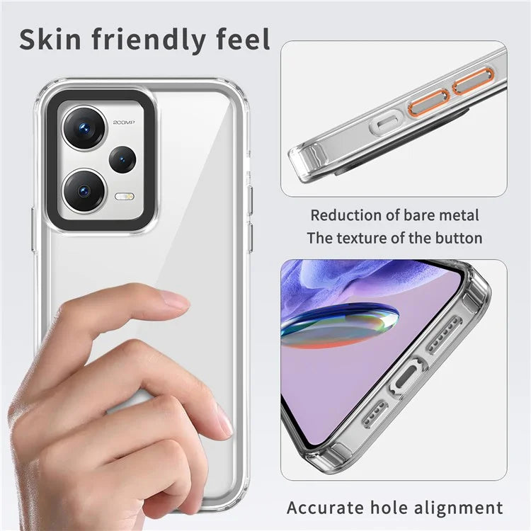 For Xiaomi Redmi Note 12 Pro+ 5G / Note 12 Explorer 5G Cases PC+TPU Clear Phone Protector Black