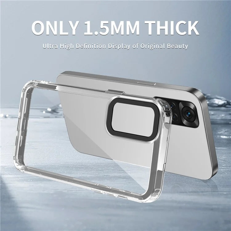 For Xiaomi Redmi Note 11 4G (Qualcomm) / Note 11S 4G Clear Cases PC+TPU Slim Phone Shell Purple