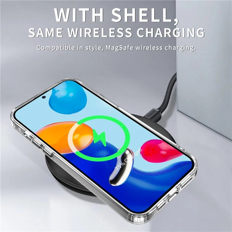 For Xiaomi Redmi Note 11 4G (Qualcomm) / Note 11S 4G Clear Cases PC+TPU Slim Phone Shell Purple