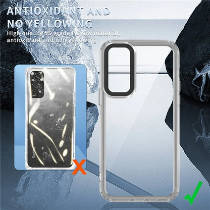 For Xiaomi Redmi Note 11 4G (Qualcomm) / Note 11S 4G Clear Cases PC+TPU Slim Phone Shell Black