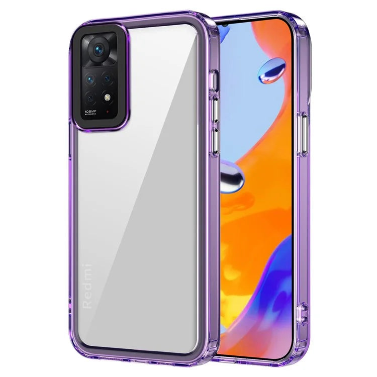 For Xiaomi Redmi Note 11 Pro 5G (Qualcomm) / 11 Pro 4G (MediaTek) / Note 12 Pro 4G PC+TPU Clear Case Purple