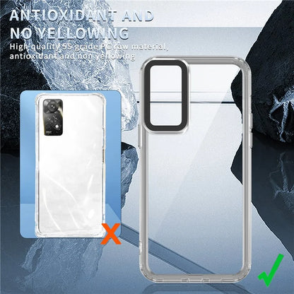 For Xiaomi Redmi Note 11 Pro 5G (Qualcomm) / 11 Pro 4G (MediaTek) / Note 12 Pro 4G PC+TPU Clear Case Black