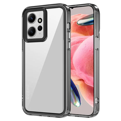 For Xiaomi Redmi Note 12 4G Clear Case Anti-Drop PC+TPU Slim Phone Cover Black