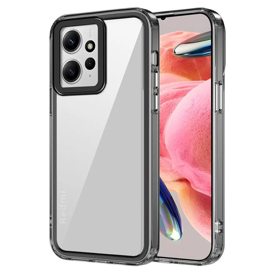For Xiaomi Redmi Note 12 4G Clear Case Anti-Drop PC+TPU Slim Phone Cover Black