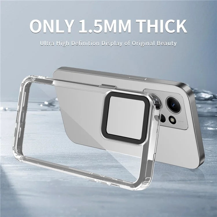 For Xiaomi Redmi Note 12 4G Clear Case Anti-Drop PC+TPU Slim Phone Cover Black