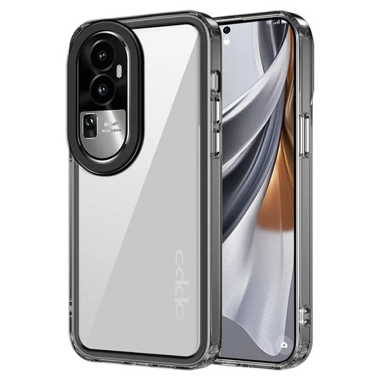 For Oppo Reno11 Pro 5G (Global) Shockproof Cases PC+TPU Clear Phone Cover Black