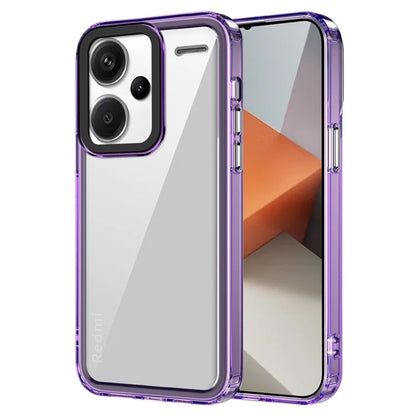 For Xiaomi Redmi Note 13 Pro+ 5G Protective Case PC+TPU Clear Phone Protector Purple