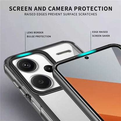 For Xiaomi Redmi Note 13 Pro+ 5G Protective Case PC+TPU Clear Phone Protector Black