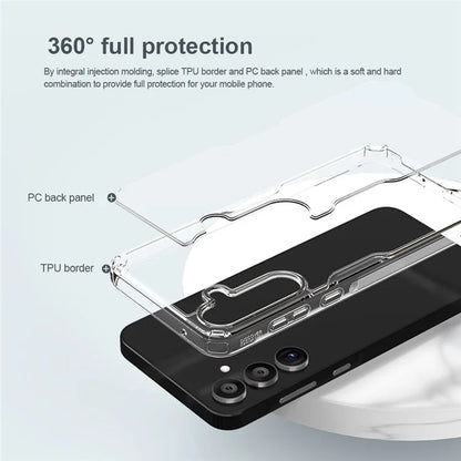 NILLKIN Nature Pro Series For Samsung Galaxy A55 5G Case PC+TPU Anti-Scratch Clear Back Cover