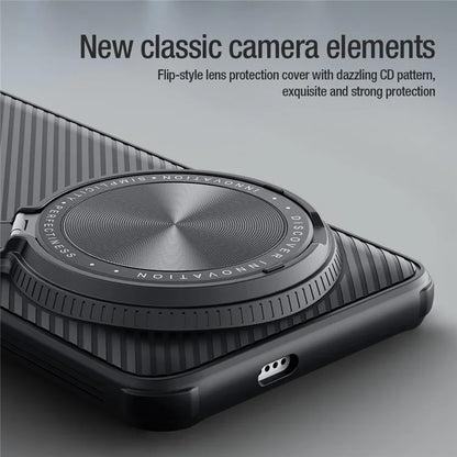 NILLKIN CamShield Prop Magnetic Series for Xiaomi 14 Ultra Case PC+TPU Phone Cover with Camera Cover / Kickstand
