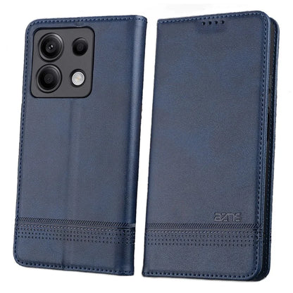 AZNS For Xiaomi Redmi Note 13 Pro 5G / Poco X6 5G Case Leather Cowhide Texture Phone Cover