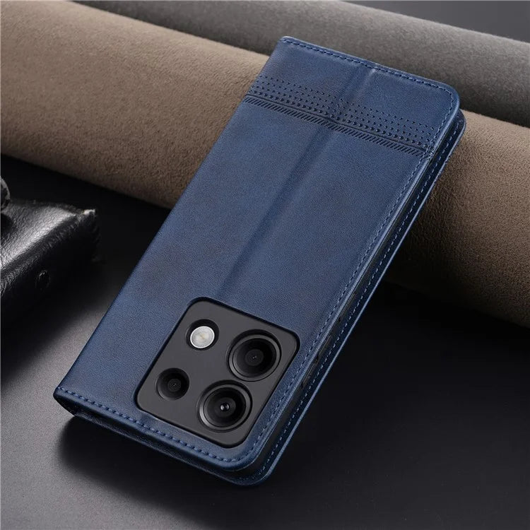 AZNS For Xiaomi Redmi Note 13 Pro 5G / Poco X6 5G Case Leather Cowhide Texture Phone Cover