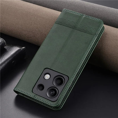 AZNS For Xiaomi Redmi Note 13 Pro 5G / Poco X6 5G Case Leather Cowhide Texture Phone Cover