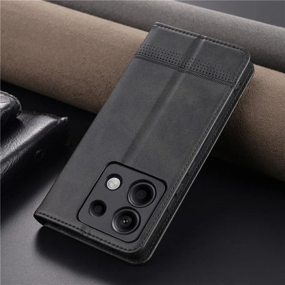 AZNS For Xiaomi Redmi Note 13 Pro 5G / Poco X6 5G Case Leather Cowhide Texture Phone Cover