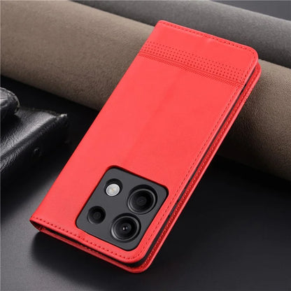 AZNS For Xiaomi Redmi Note 13 Pro 5G / Poco X6 5G Case Leather Cowhide Texture Phone Cover