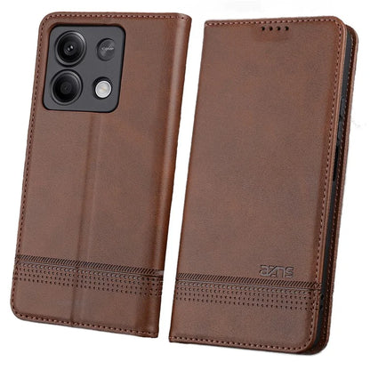AZNS For Xiaomi Redmi Note 13 5G Case PU Leather Flip Folio Phone Cover with Card Holders