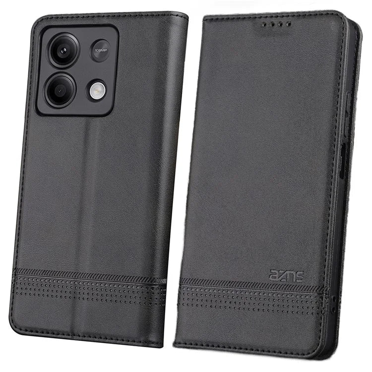 AZNS For Xiaomi Redmi Note 13 5G Case PU Leather Flip Folio Phone Cover with Card Holders