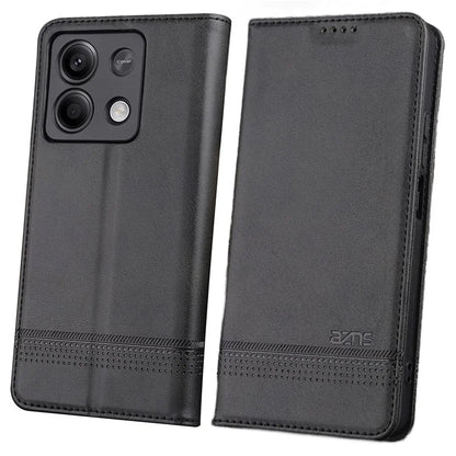 AZNS For Xiaomi Redmi Note 13 5G Case PU Leather Flip Folio Phone Cover with Card Holders