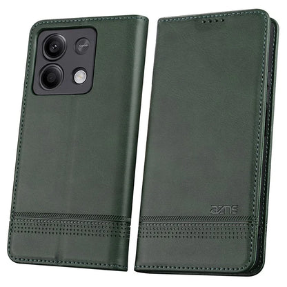 AZNS For Xiaomi Redmi Note 13 5G Case PU Leather Flip Folio Phone Cover with Card Holders