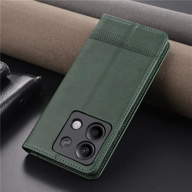 AZNS For Xiaomi Redmi Note 13 5G Case PU Leather Flip Folio Phone Cover with Card Holders