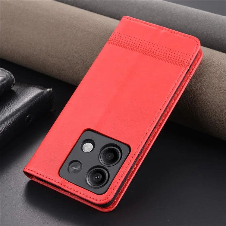 AZNS For Xiaomi Redmi Note 13 5G Case PU Leather Flip Folio Phone Cover with Card Holders
